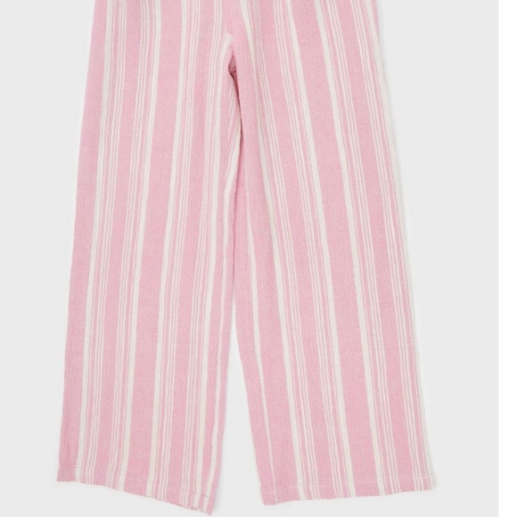 UO Kai Striped Boho Beach Wide Linen Baggy Pant - Picture 4 of 6